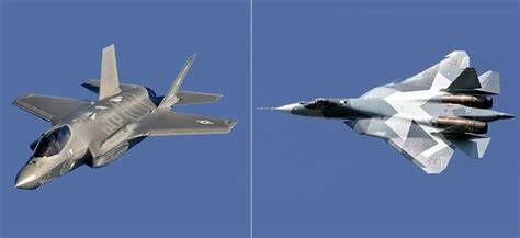 su-57 fighter jet vs f-35
